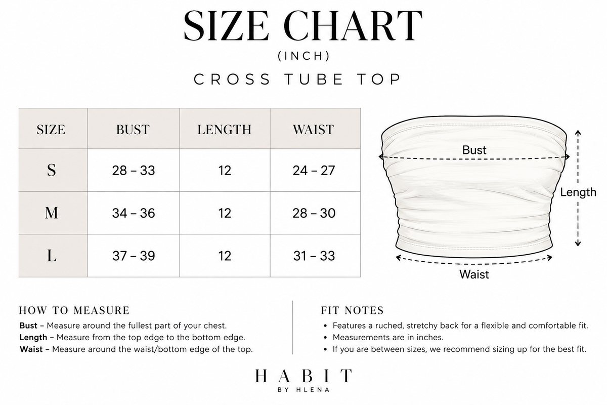 Embroidery Cross Tube Top